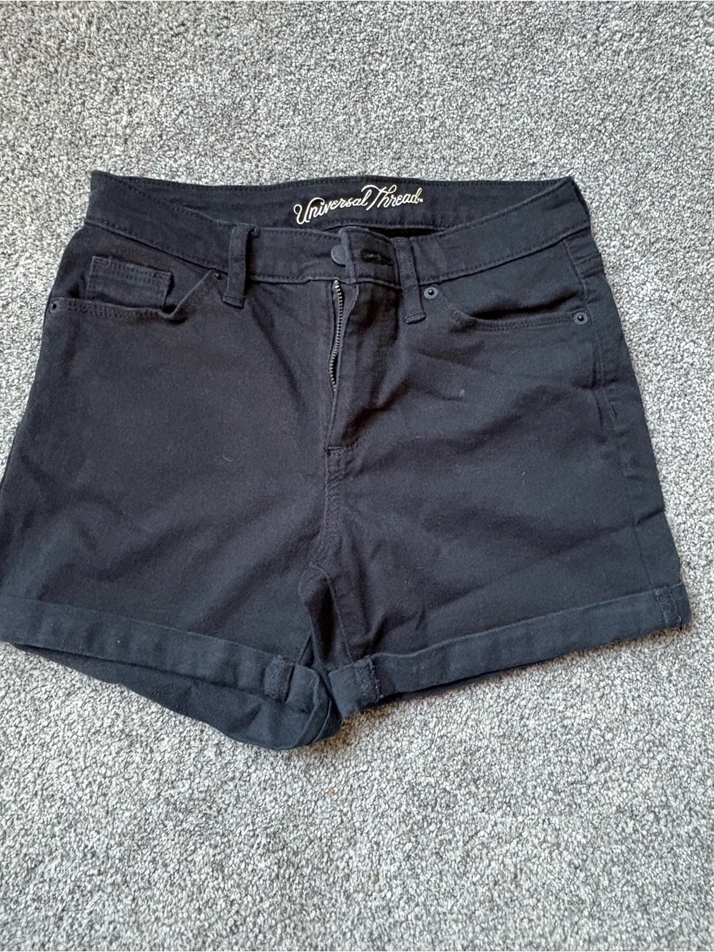 Universal Thread Black Women's Cuffed Denim Shorts